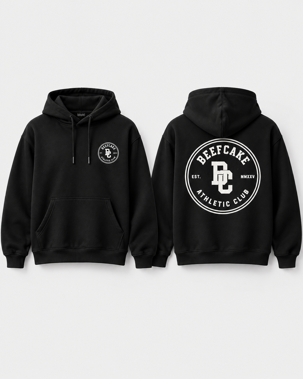 Hoodie — Minimal White Classic Pullover Hooded Sweatshirt