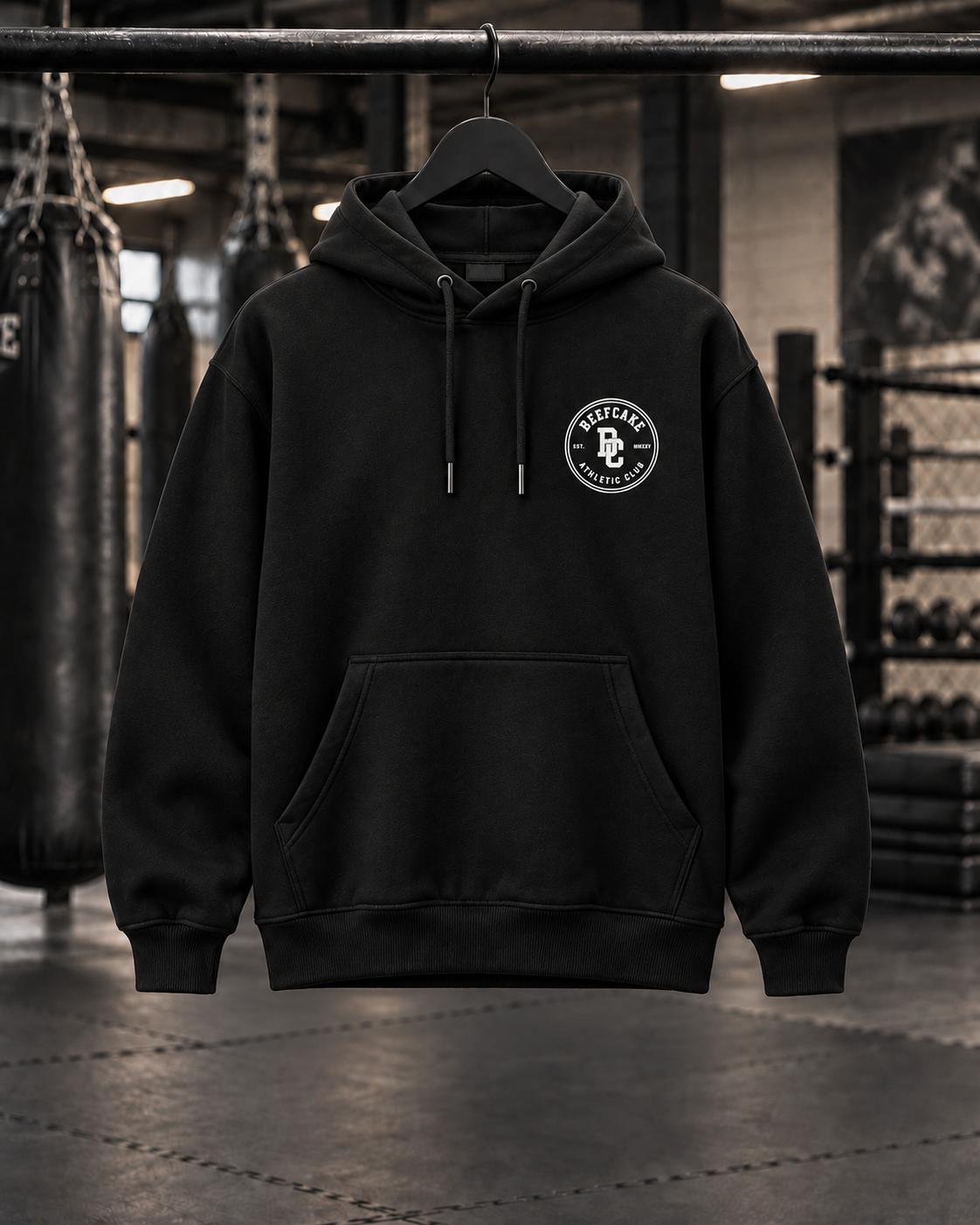 Hoodie — Minimal White Classic Pullover Hooded Sweatshirt