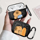 Capybara face AirPods case for 1, 2, 3, 4, and Pro